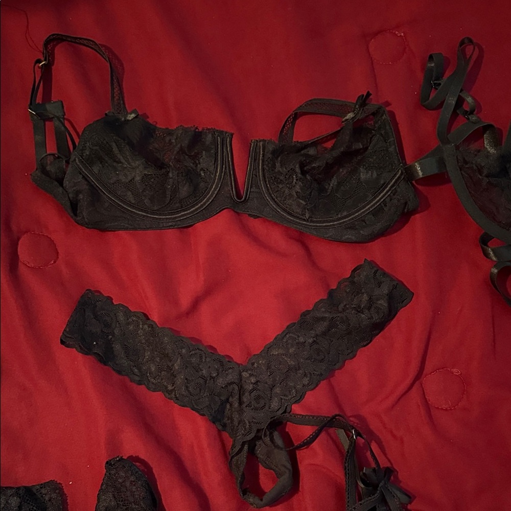 Black Lace Lingerie Sets Assortments Size Small
